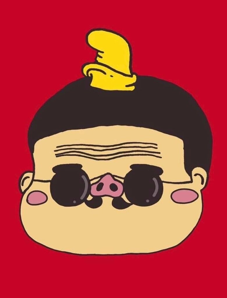 校長ちゃんという愛称で親しまれている齋藤校長を生徒がイラストに