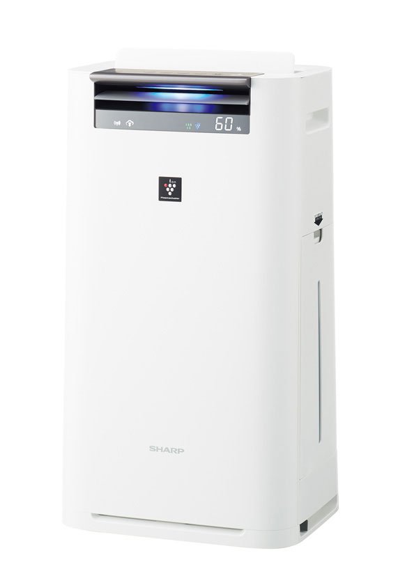 ▲シャープ独自の空気浄化技術、プラズマクラスター25000を搭載。最初の10分間は最大風量でパワフルに吸じん。その後はお部屋の汚れに合わせて、自動で最適な気流に切り替えて徹底的に空気を浄化する「効果実感モード」はお出かけ前にセットするのがおススメ！