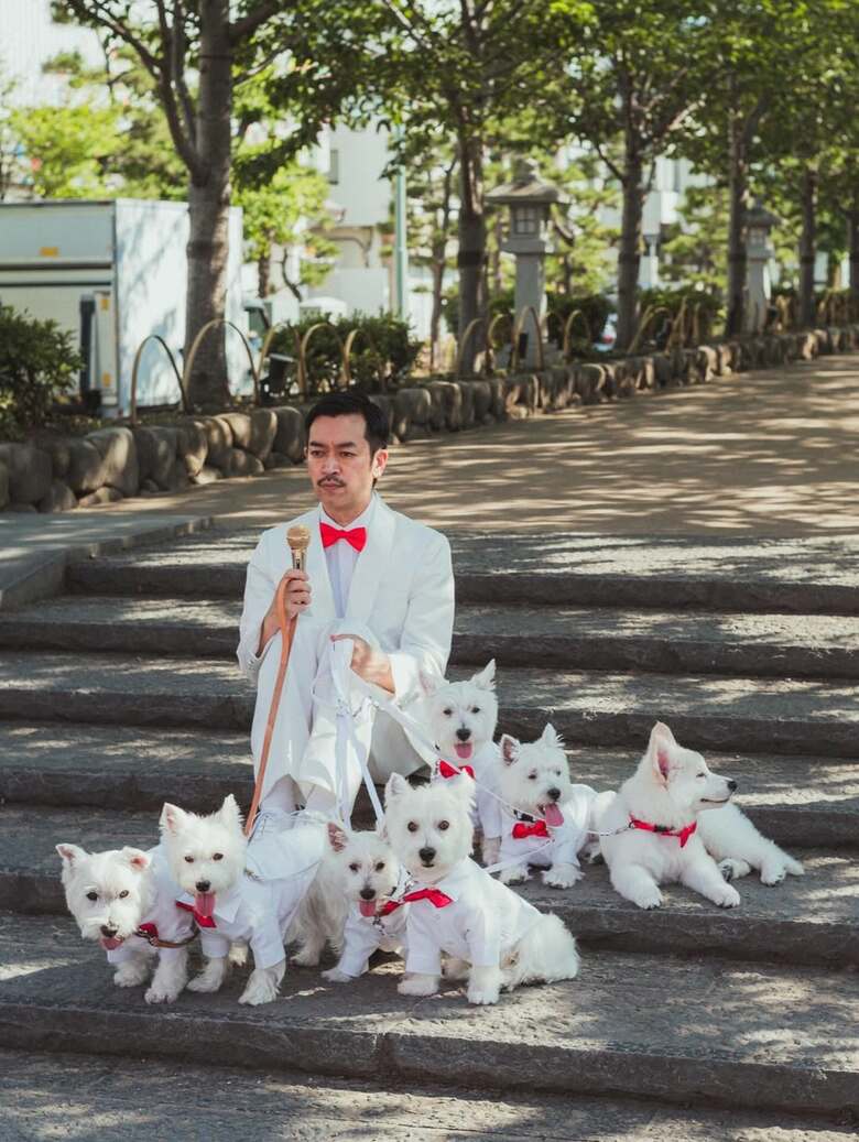 人気の「ムーディコーラス隊」はウエスト・ハイランド・ホワイト・テリア（ウエスティ）という犬種の犬