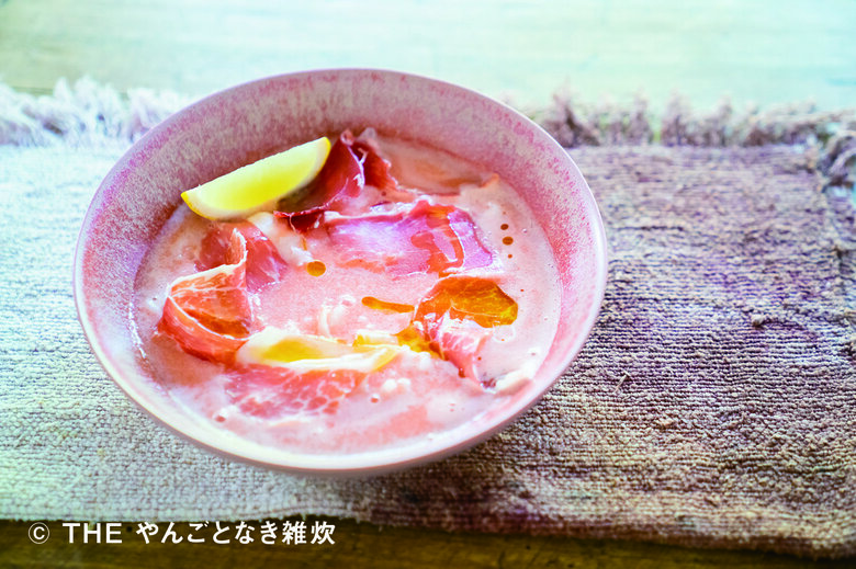 『THE やんごとなき雑炊』（KADOKAWA）より。メニュー名は「あの波に消えた、ビーチボールは。」