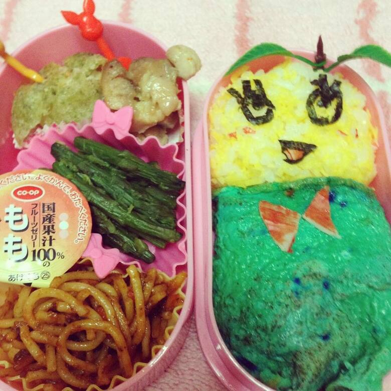子どもたちに作っていたキャラ弁「ふなっしー」