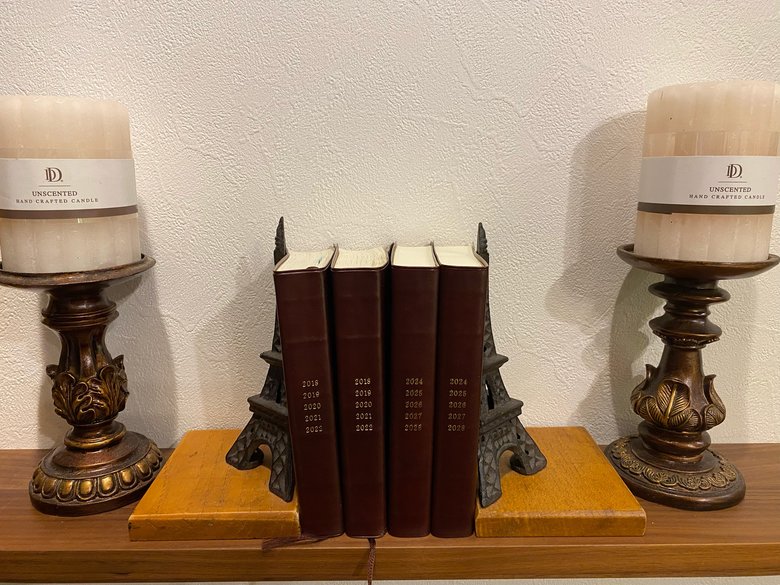 未来交換日。右の二冊は今年新調した