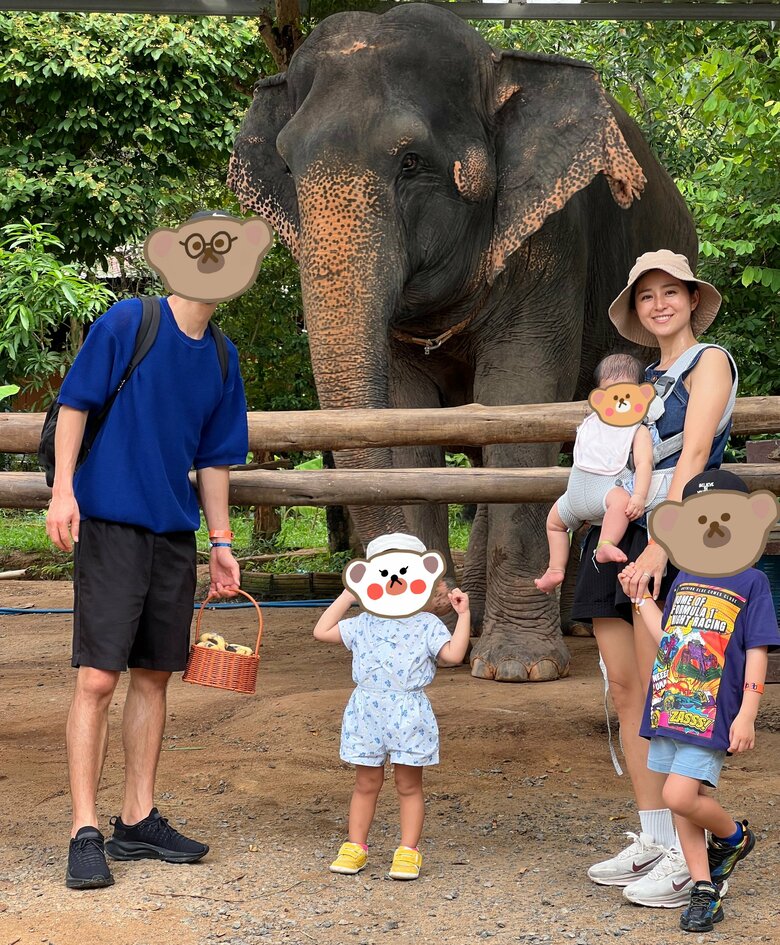 家族でタイに旅行したときの様子