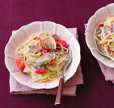 あさりの和風トマトスープパスタのレシピ