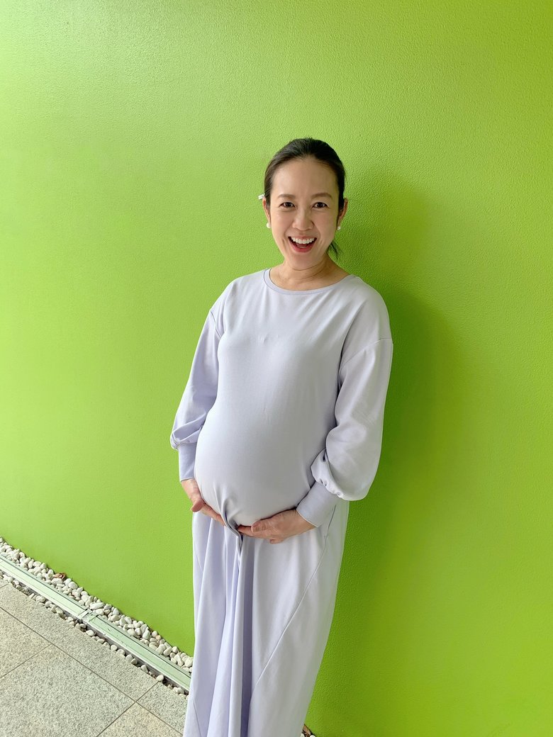 まもなく出産！妊娠後期のお腹の大きな高畑さん