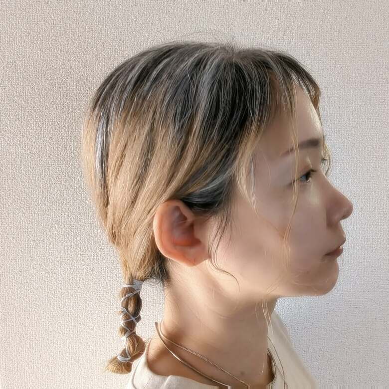 グレイヘア移行中のアレンジ