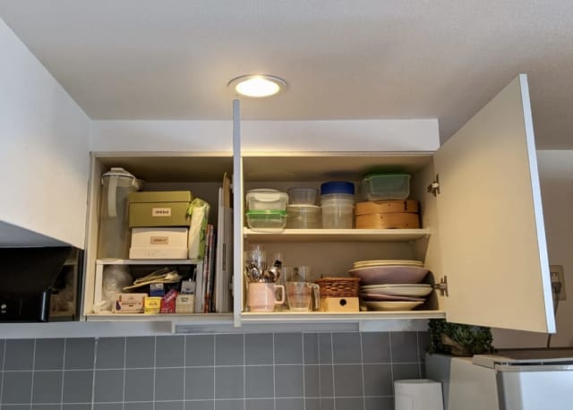 整理後の吊り戸棚