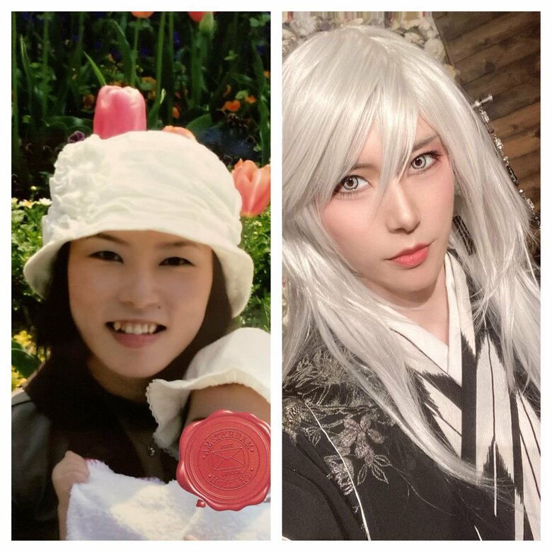 出産後、子育てに専念していた30代の鷹村さん（左）。コスプレ復帰後は歯列矯正もし、筋トレにも励んでいるそう