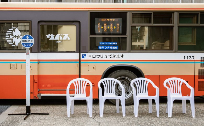 サバスの停車順表示は「サウナ→水風呂→外気浴→ととのう」とユーモアに富んでいる