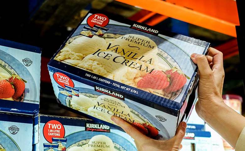 9:KIRKLAND SIGNATURE バニラアイスクリーム 3.78ℓ　2498円（税込）