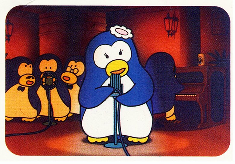 バックに松田聖子さんの「SWEET MEMORIES」が流れたサントリーのCMで、パピプペンギンズは大人気キャラクターになった