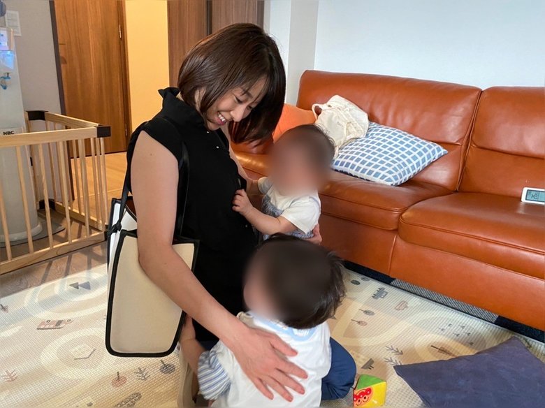 帰宅すると出迎えてくれる子どもたち