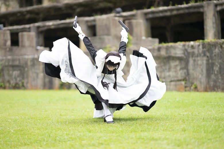 撮影の際は作品のワンシーンを切り取るようなイメージで