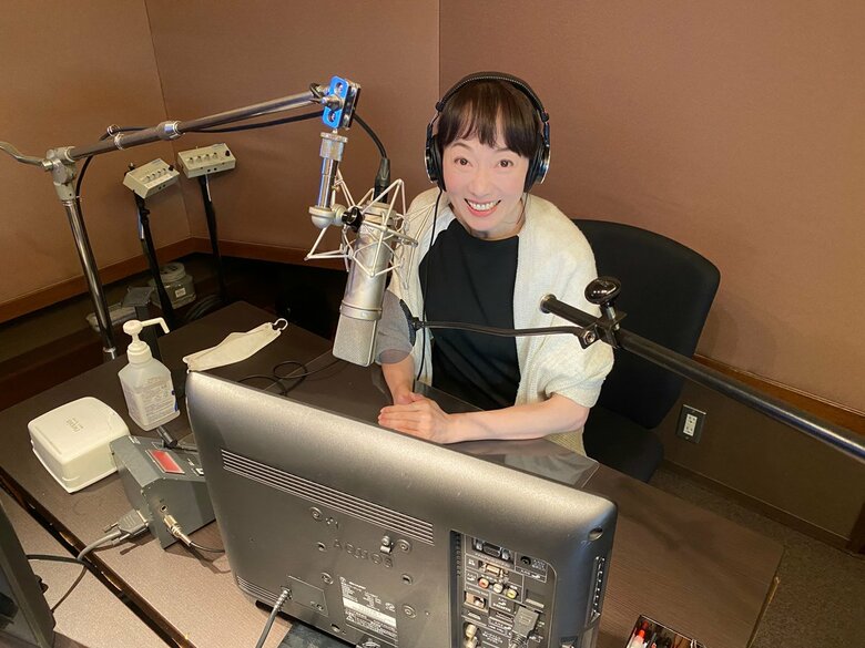 アナウンサー仕事をしていた際の様子