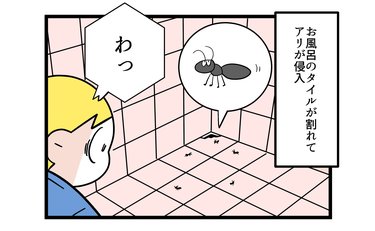 「お風呂にアリが侵入」長女の驚きのリアクション！