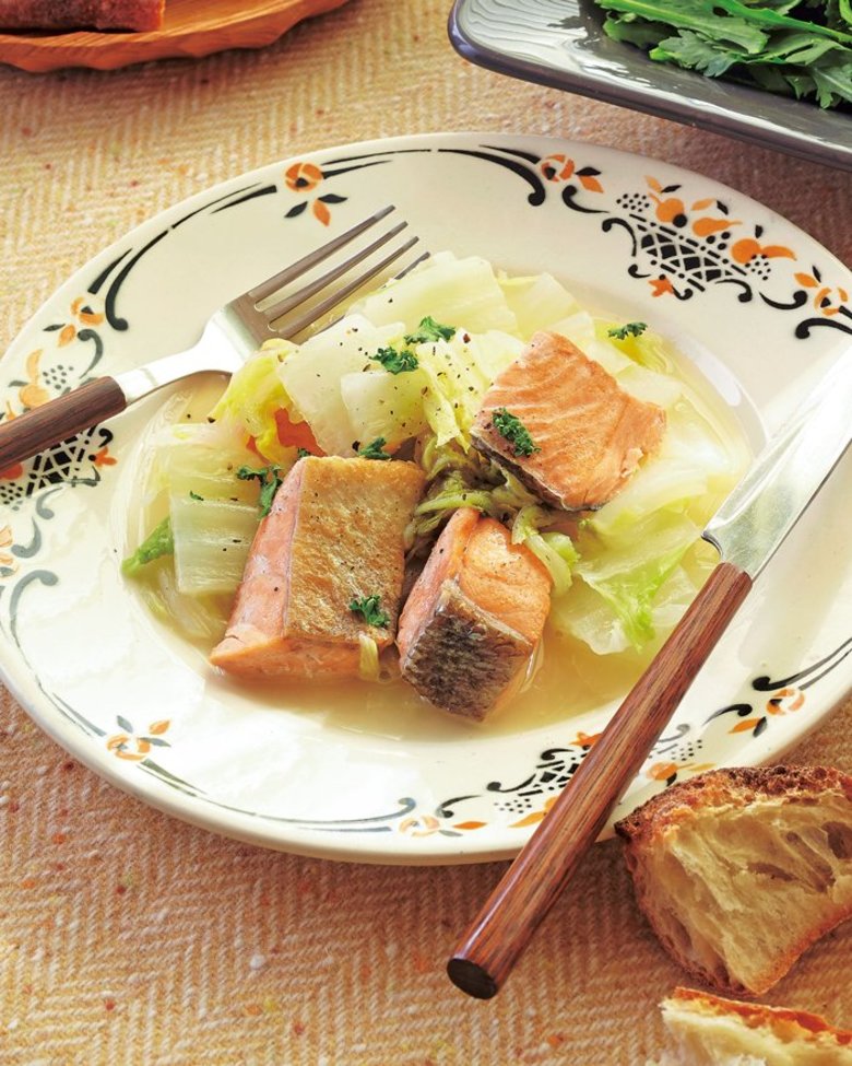 鮭と白菜の塩バター煮レシピ
