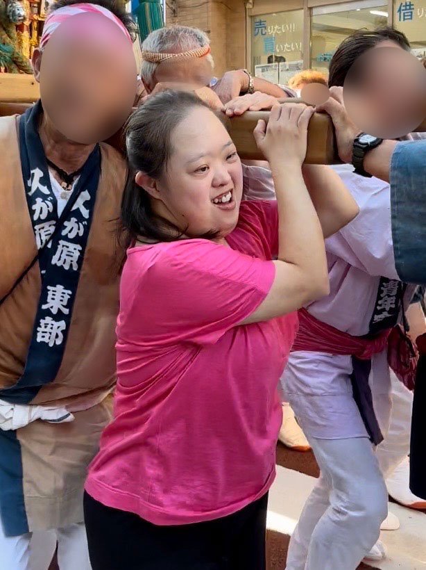 2023年、地元神社のお祭りの神輿に飛び入り参加