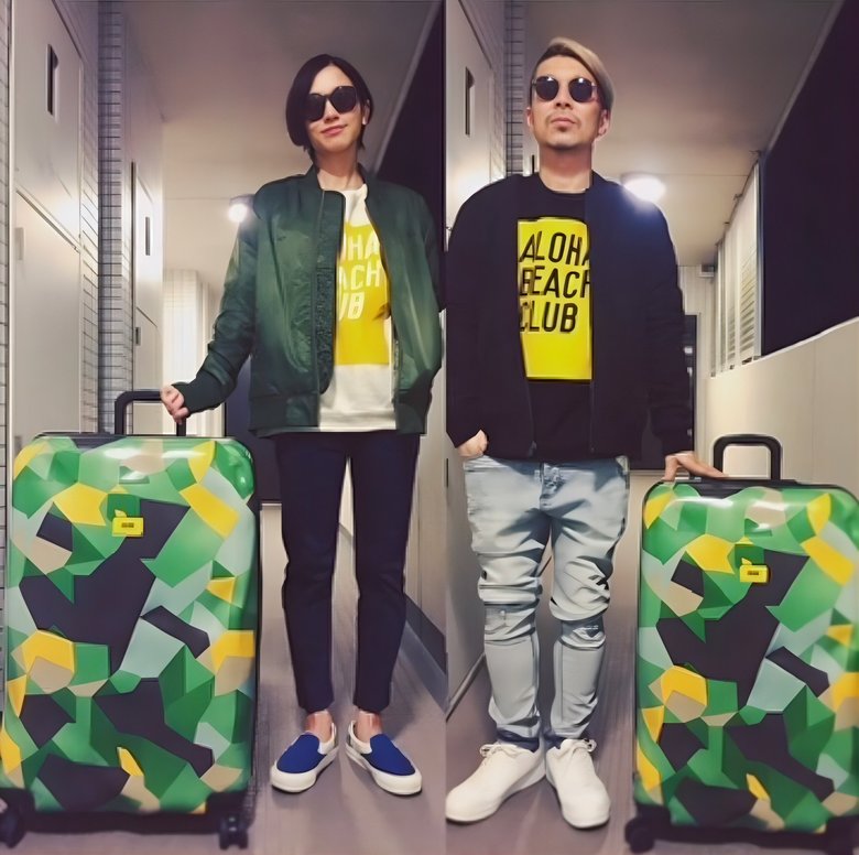 ファッションが大好きという横尾さんセレクトの洋服。色違いのおそろいコーデがとってもおしゃれ！