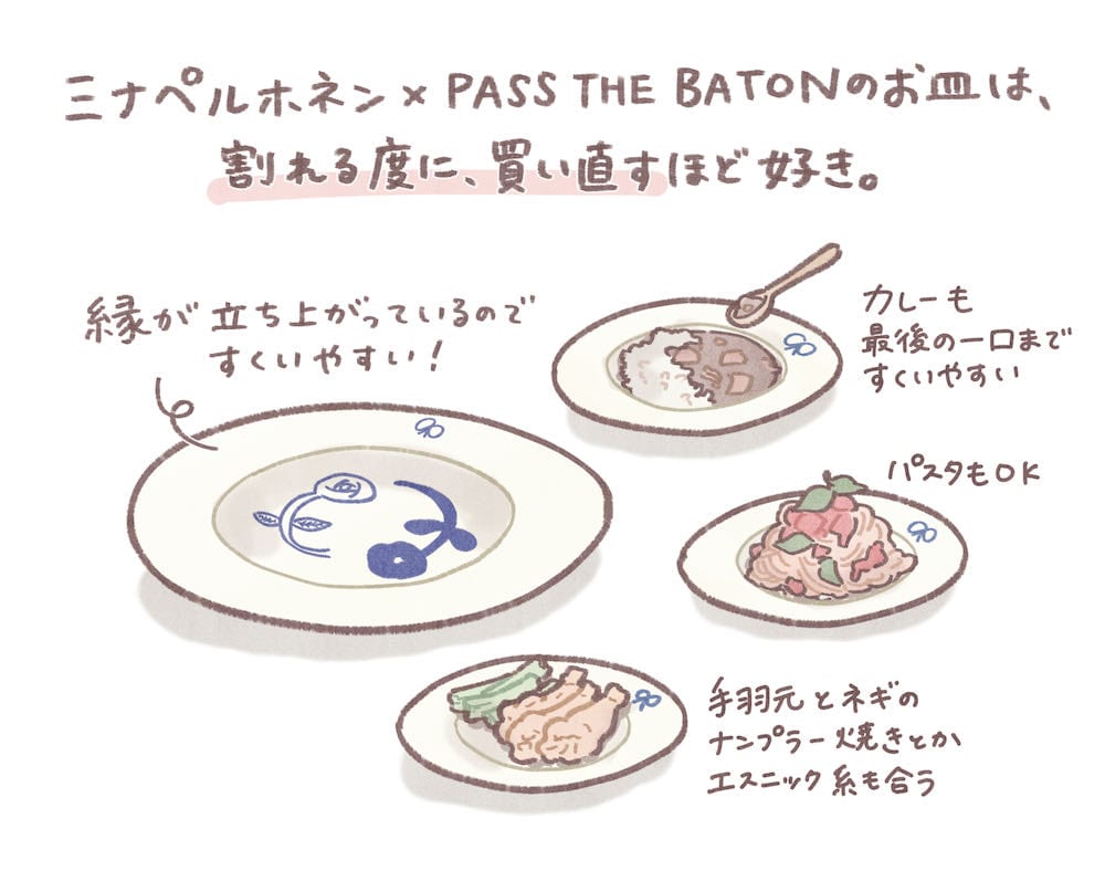 ミナ ペルホネン×PASS THE BATONの大皿