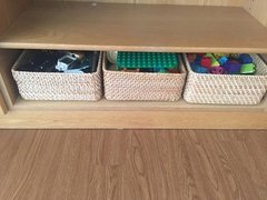 おもちゃ収納はラクで簡単なラタンバスケットがオススメ