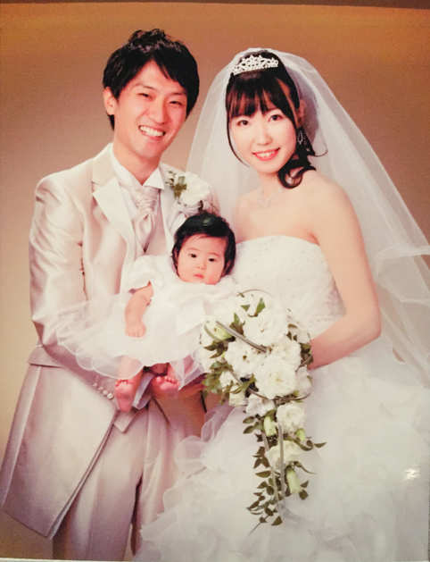 長女の果緒ちゃん出産後に結婚式を挙げた佐藤峻一さんと寺田明日香選手