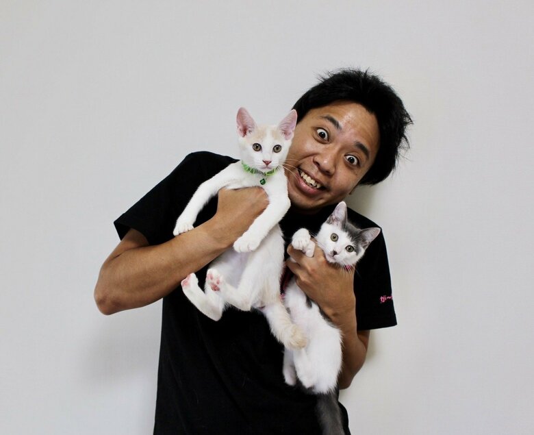 風神ちゃんと雷神ちゃんを保護猫団体から迎えたときは生後2、3か月の子猫だった