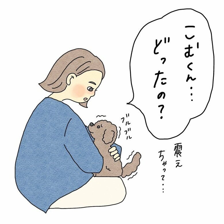 震えが止まらないこむぎくん…その理由とは？