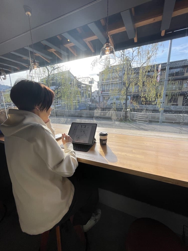 眺めが素敵なスポットで。仕事もはかどりそう！