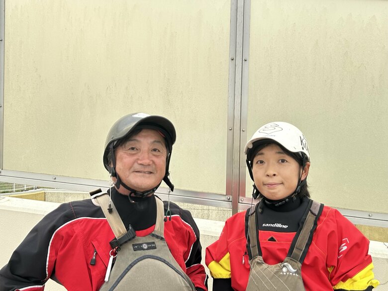 20年来師事している宮川さん（左）と練習をともにしている