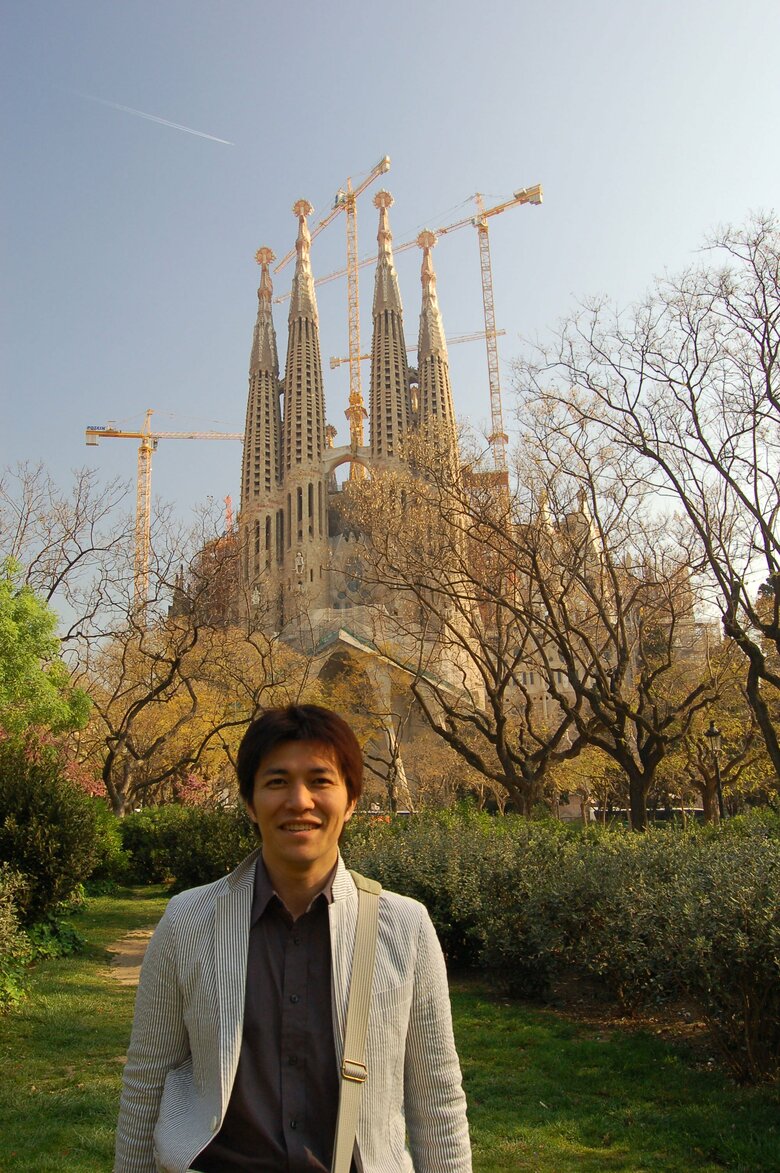 新婚旅行でスペイン・バルセロナに行った（2009年3月）ときの様子