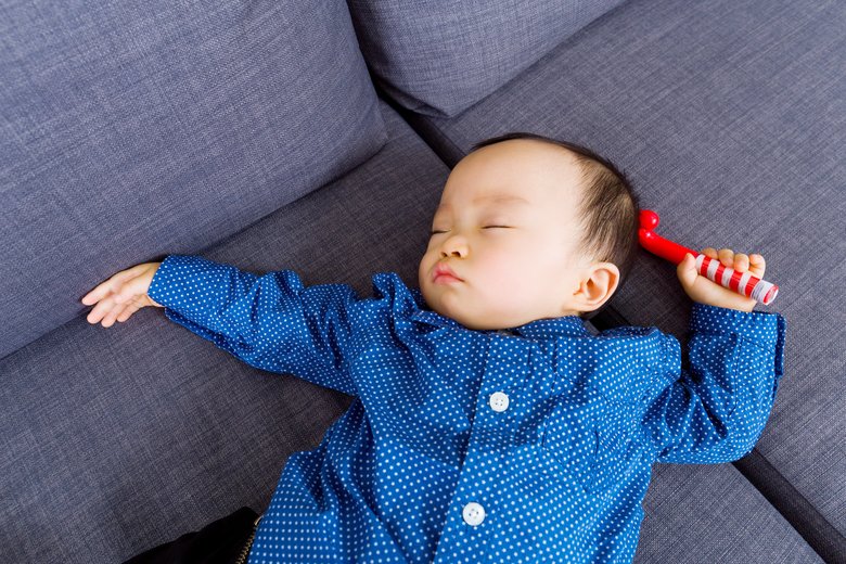 Asian baby sleeping