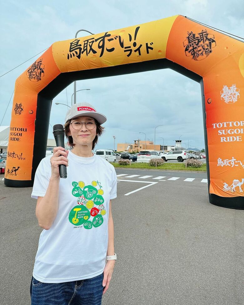 とっとりすごいライドのMCを担当した益子さん