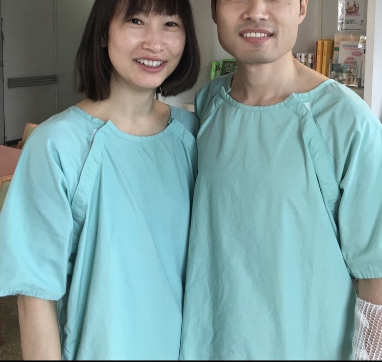 手術室に行く直前に撮影したもの