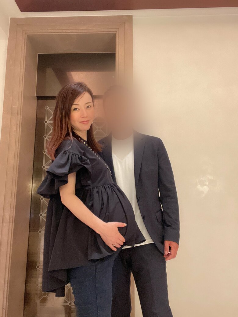 妊娠9か月、夫と