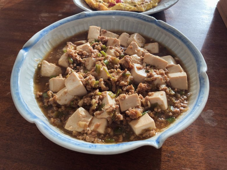 長男・タカラさんお手製の麻婆豆腐