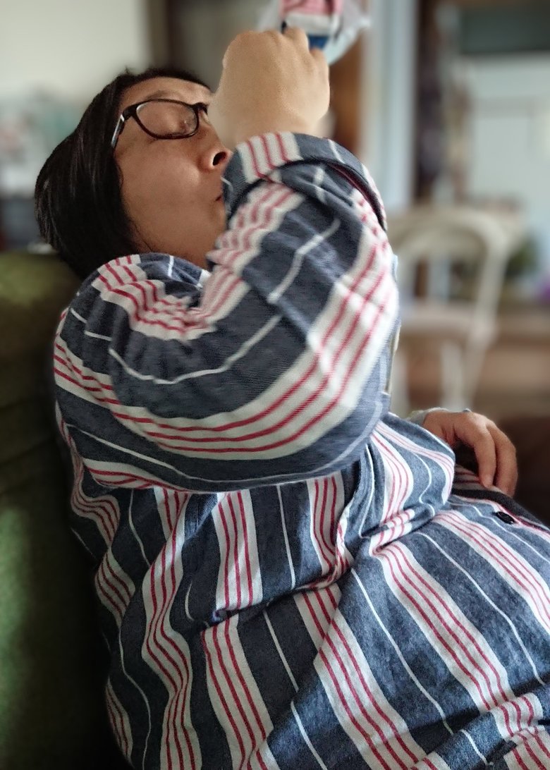 5児の出産で産後太りが定着してしまっていた頃のにーよんさん