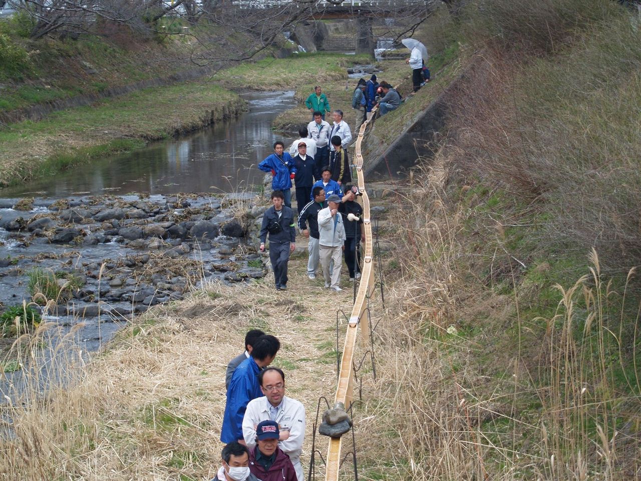 ギネス記録を達成!1時間40分くらいかけてそうめんがゴールに到着