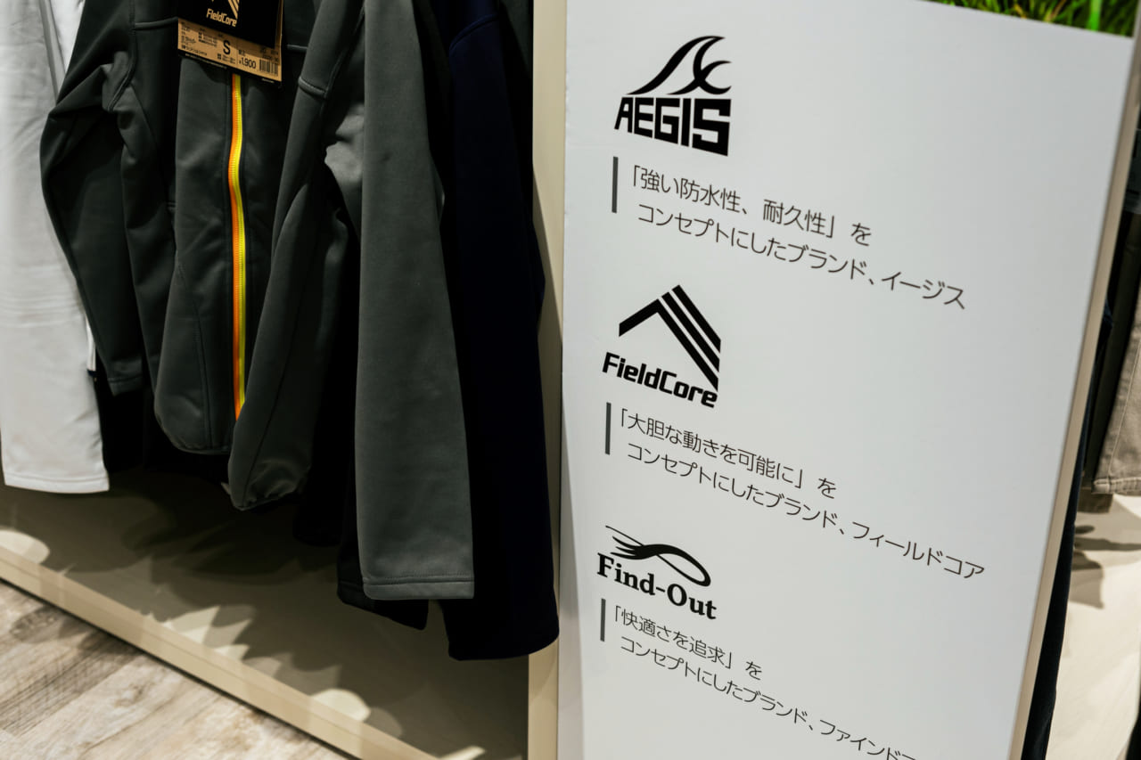 ワークマン女子のブランド紹介看板