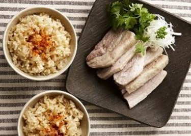 ご飯＋蒸し豚レシピ