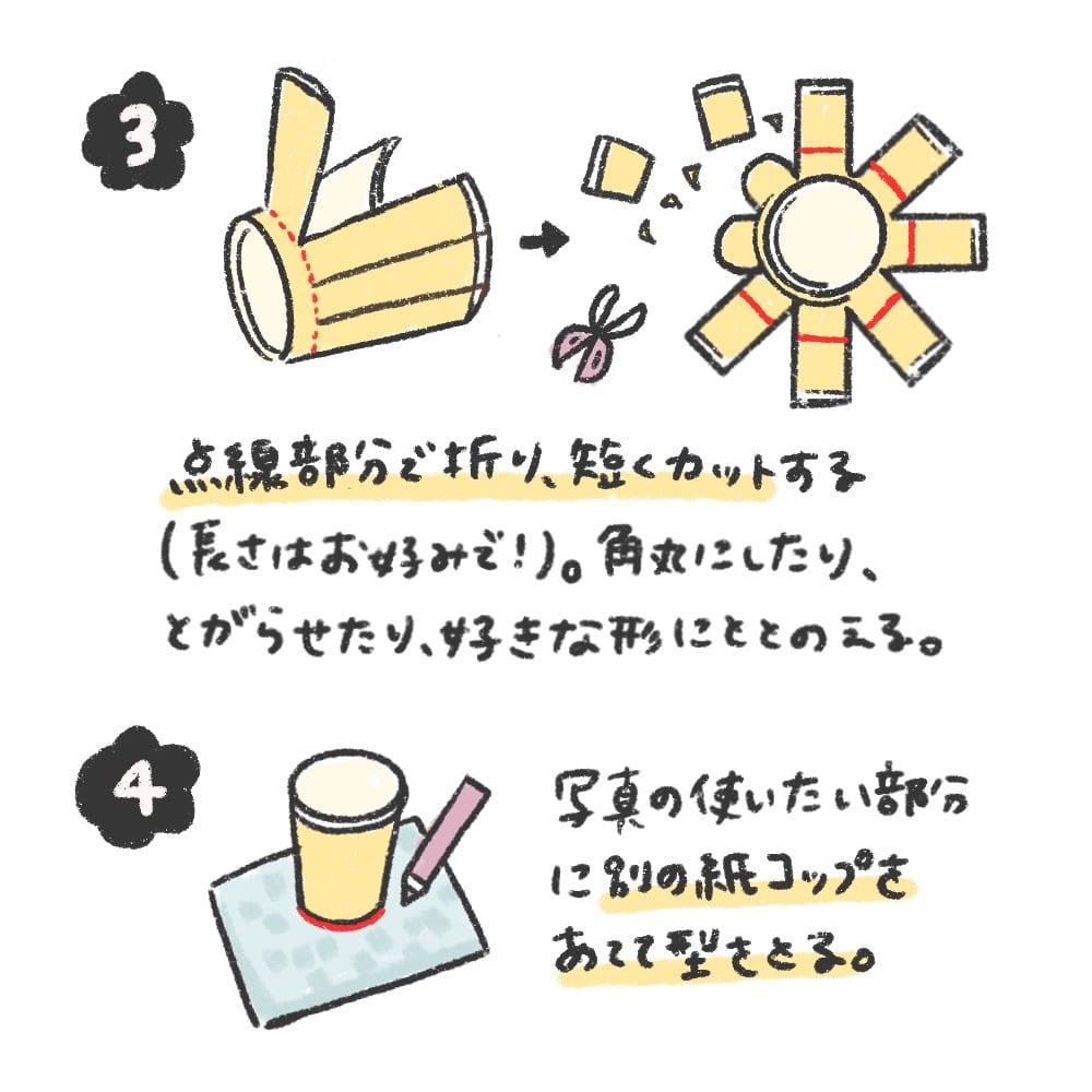 紙コップで手作り!フォトフレームの作り方