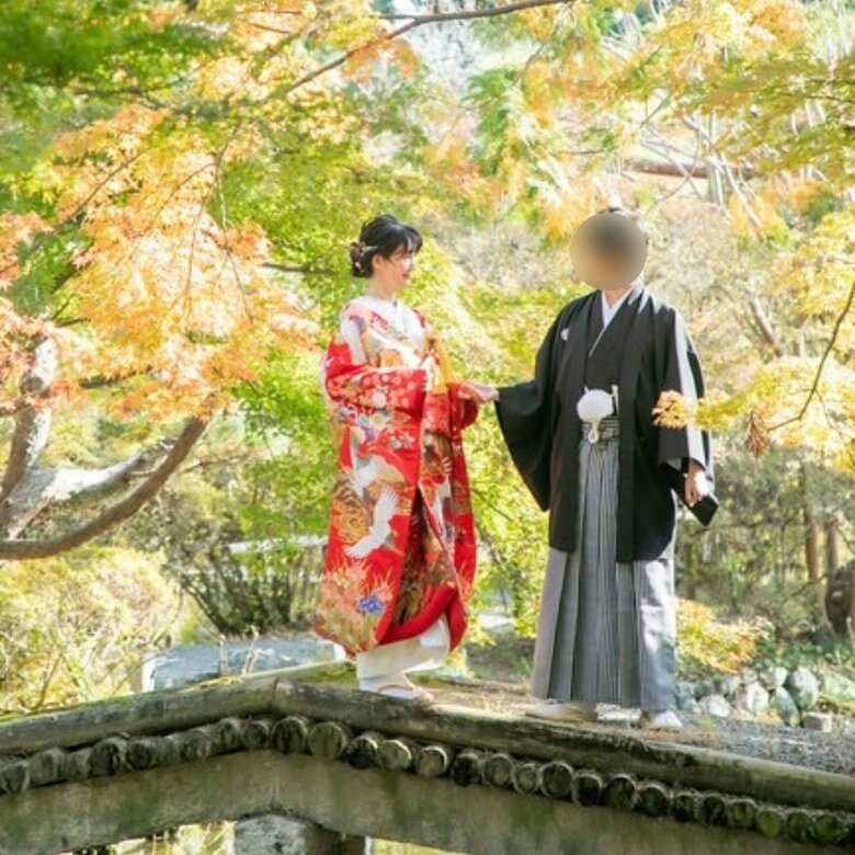 結婚記念に和装姿で