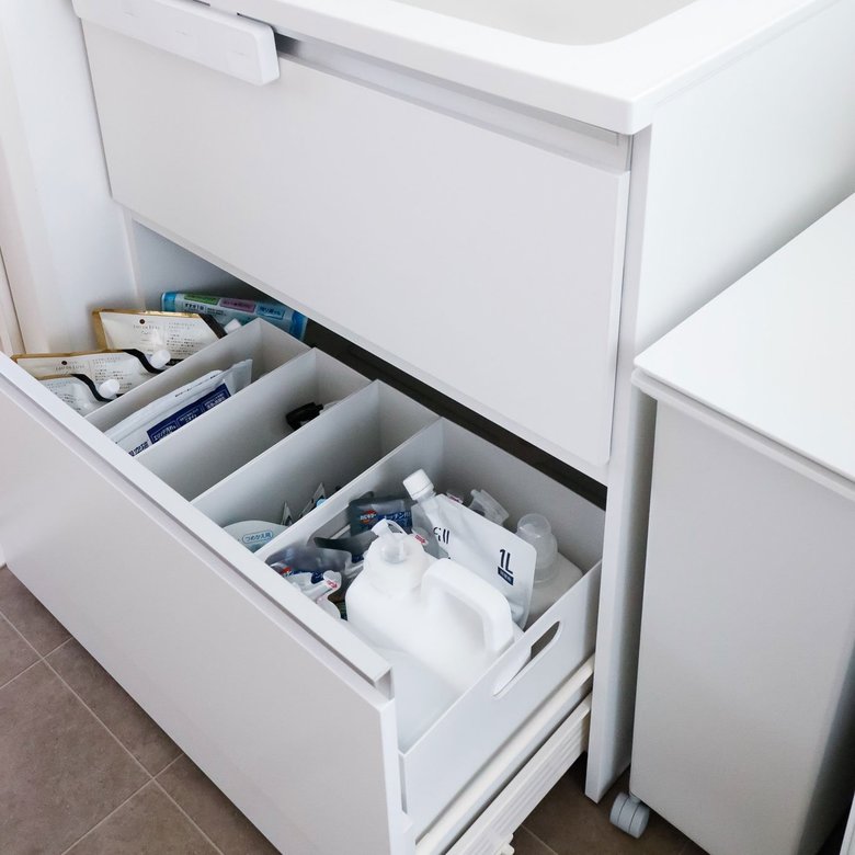 サニタリーのストック置き場のイメージ