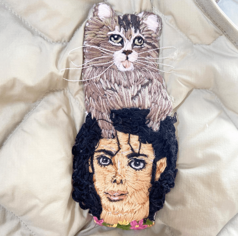 マイケル・ジャクソンと猫を組み合わせて