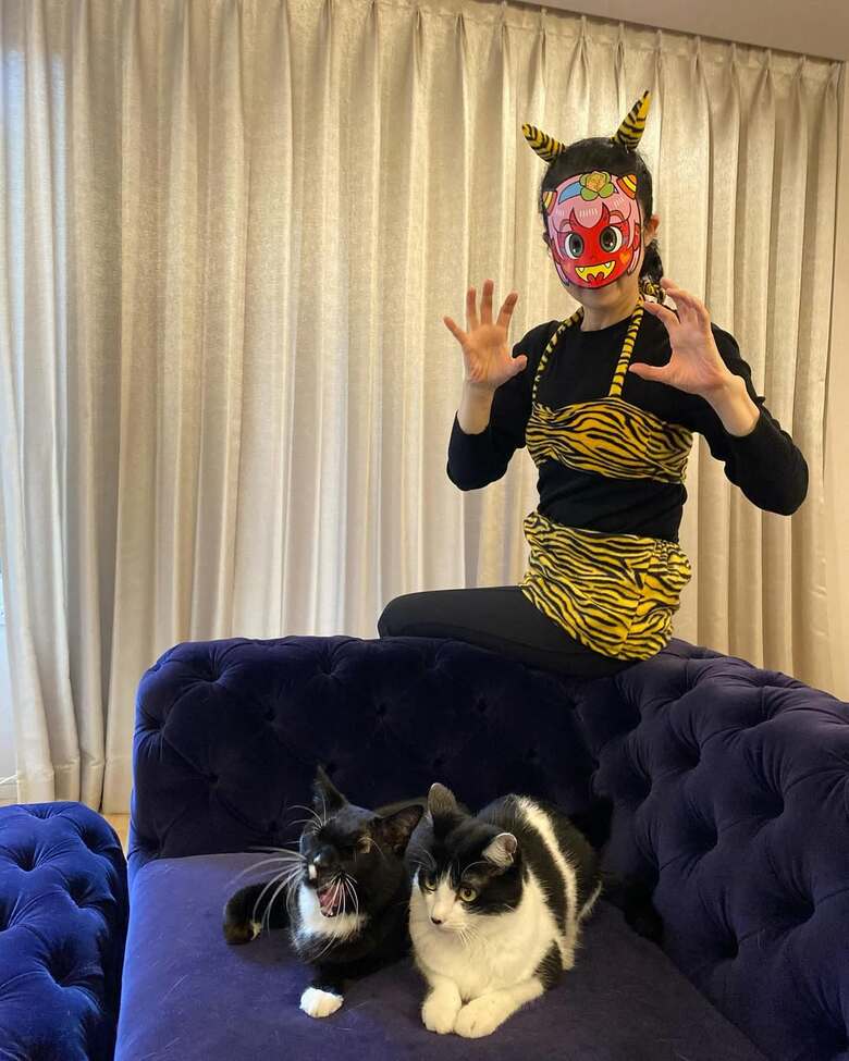 2025年、節分にはりきるも塩対応という猫たち