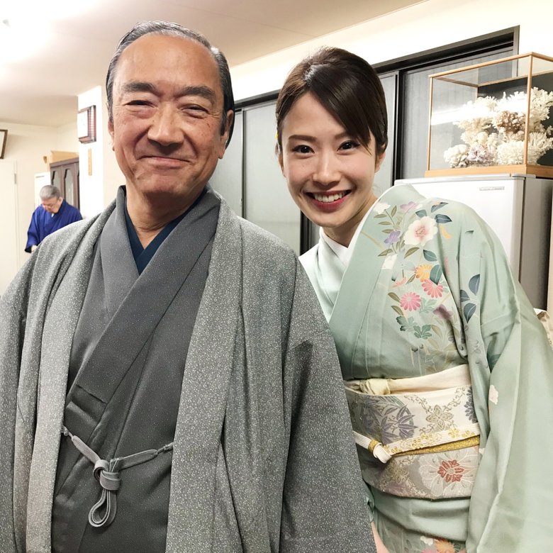 父の八代目一龍斎貞山さんと七代目一龍斎貞鏡さん