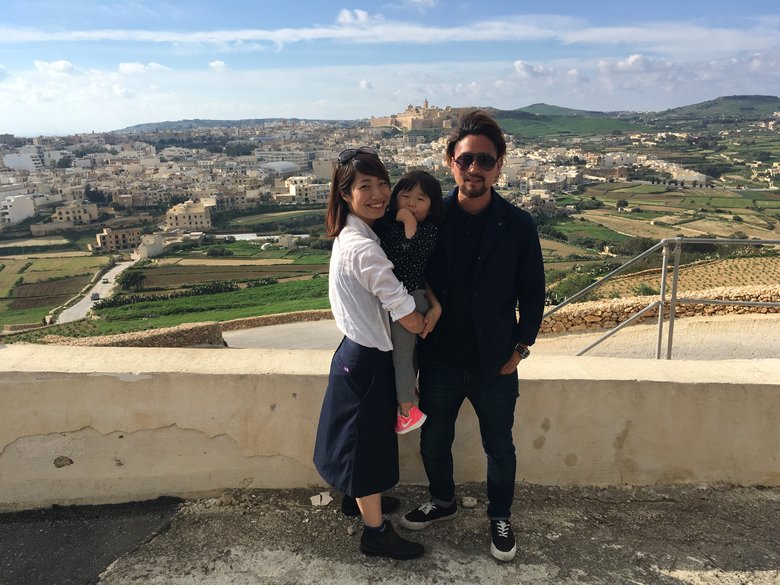 ▲留学中に家族でマルタ観光へ