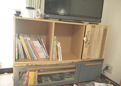テレビボードをリメイク！子供が使いやすい工夫で作りなおしてみました！