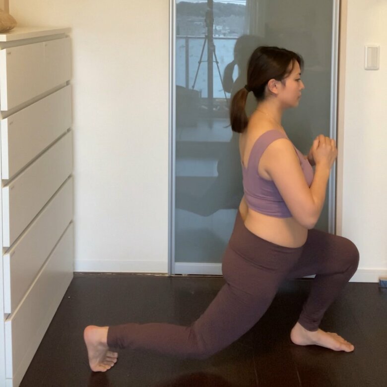 育児中でもわずかな時間に体を動かしていた