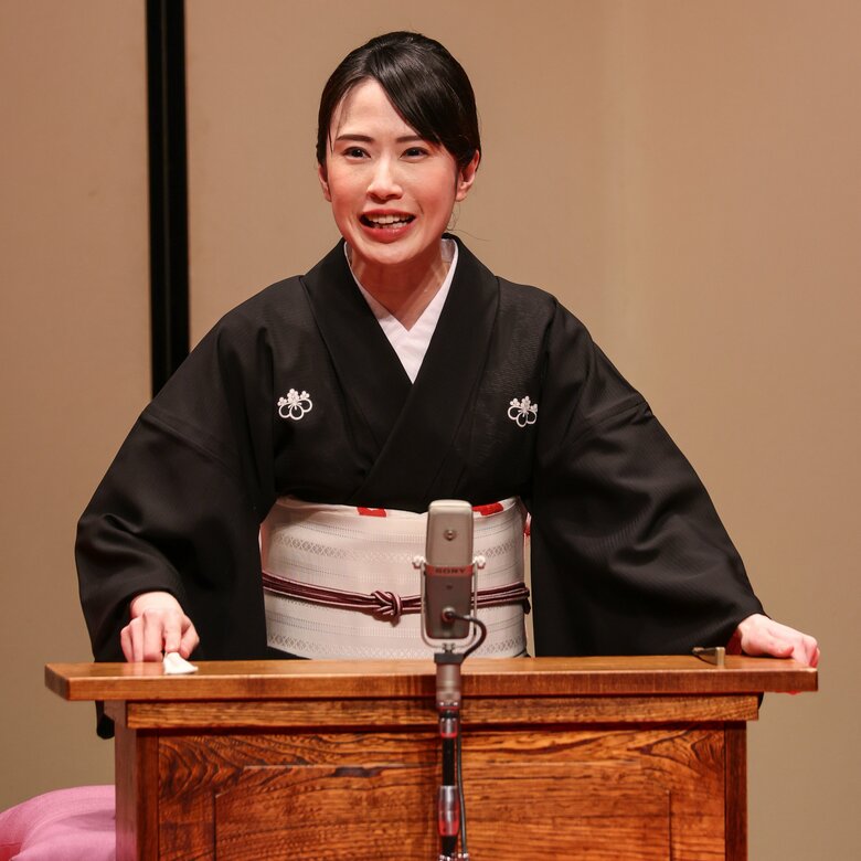 話術が光る七代目一龍斎貞鏡さん（撮影／ヤナガワゴーッ！）