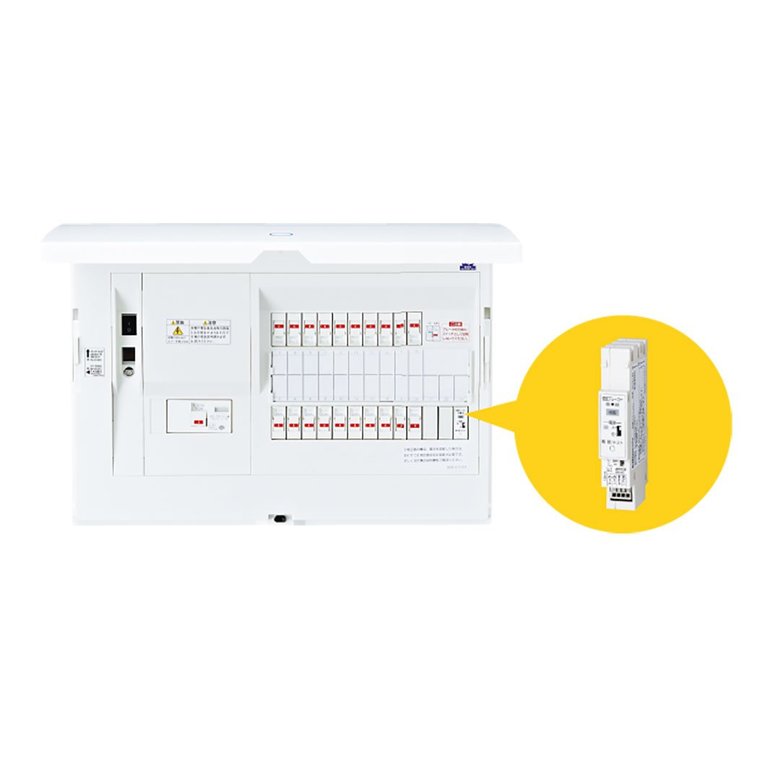 ▲新築・リフォーム向けのパナソニックの感震ブレーカー搭載分電盤「地震あんしんばん」